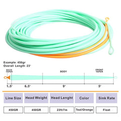 Ussuris Skagit Shooting Head Fly Line 200GR-650GR 17FT-25FT with 2 Welded Loops