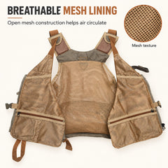 Ussuris Fishing Vest for Men and Women Outdoor Activity Fly Bass Fishing Vest Backpack