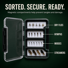Ussuris Super Slim Magnetic Back Waterproof Fly Fishing Box