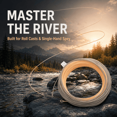 Ussuris Single Hand Spey Fly Line Weight Forward Floating Fly Fishing Line with 2 Welded Loops WF3F/4F/5F/6F/7F/8F