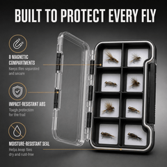 Ussuris Super Slim Magnetic Back Waterproof Fly Fishing Box