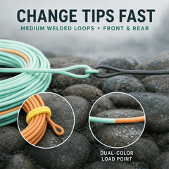 Ussuris Skagit Shooting Head Fly Line 200GR-650GR 17FT-25FT with 2 Welded Loops