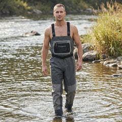 Ussuris Breathable Insulated Chest Waders, Perfect for 4 Seasons Fly Fishing Stocking Foot Waders for Men and Women