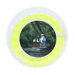 Ussris Floating 100FT Fly Fishing Line Weight Forward Design with Welded Loop (3F,4F,5F,6F,7F,8F)