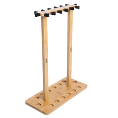 Ussuris Fishing Rod Storage Racks, 100% Bamboo Floor Stand Fishing Pole Holders for Garage of 14 Rods or Combos