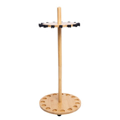 Ussuris Round 15 Fishing Rod Storage Rack - Features Traditional Handcrafted Bamboo Post - No Tool Assembly, Bamboo