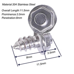 Ussuris Screw-in Studs for Wading Boots,Stainless Steel Traction Stud for Fishing Shoes and Boots,Pack of 26 Studs Includes Installation Tool