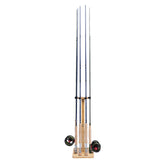 Ussuris Fishing Rod Storage Racks, 100% Bamboo Floor Stand Fishing Pole Holders for Garage of 8 Rods or Combos