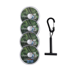 Ussuris Clear Nylon Tippet Line with Holder Fly Fishing Tippets Leaders Trout 0X 1X 2X 3X 4X 5X 6X 7X