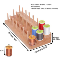 Ussuris Wooden Fly Tying Thread Spool Stand,Spools Thread Holder Organizer