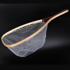 Ussuris Fly Fishing Landing Net Soft Rubber Mesh Trout Net Catch and Release Net