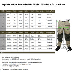 Ussuris Waterproof Breathable Stockingfoot Wading Pants Waist Fishing Waders