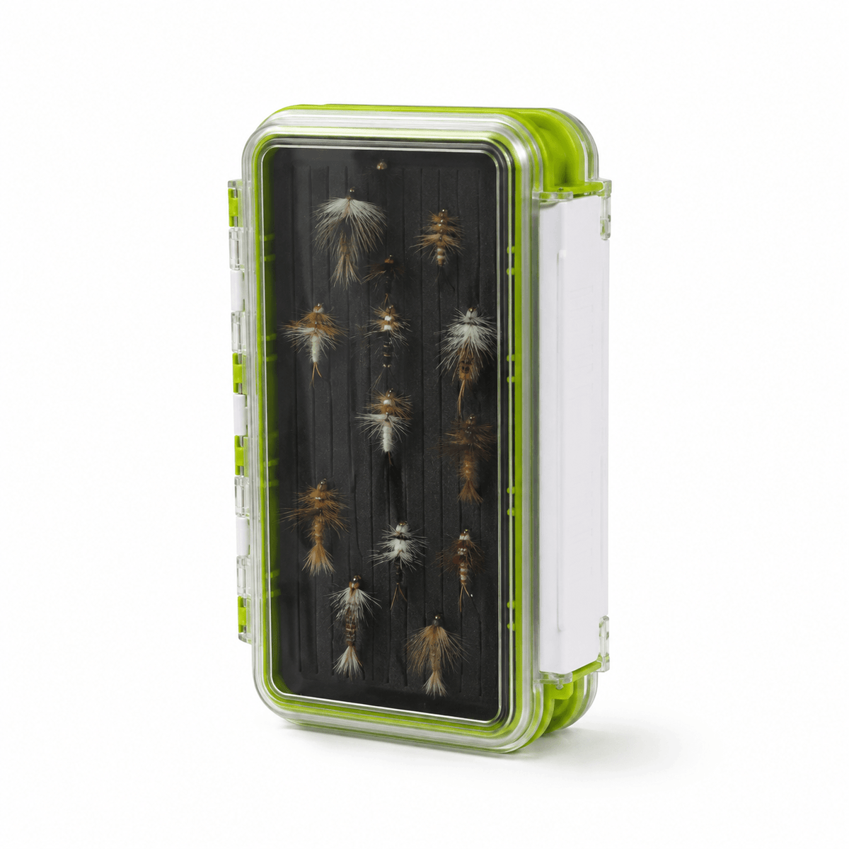Ussuris Waterproof Sealed, Clear Fishing Tackle Box Tray Storage Case, Slit Foam for Jig Heads-Flies-Spoons-Rigs and Lures