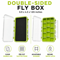 Ussuris Waterproof Sealed, Clear Fishing Tackle Box Tray Storage Case, Slit Foam for Jig Heads-Flies-Spoons-Rigs and Lures