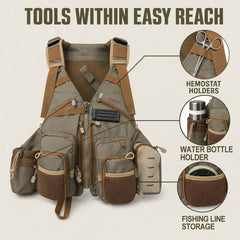 Ussuris Fishing Vest for Men and Women Outdoor Activity Fly Bass Fishing Vest Backpack