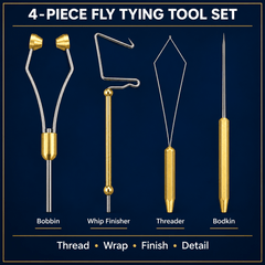Ussuris Fly Tying Tools with Bobbin Thread Holder, Wire Threader, Whip Finisher,Bodkin