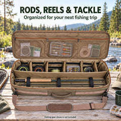 Ussuris Carry-On Fly Fishing Rod Travel Case, 31", Granite | Travel Rod Case | Fly Rod Travel Case | Reel Case