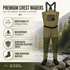 Ussuris Fishing Breathable Stockingfoot Chest Waders