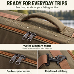 Ussuris Carry-On Fly Fishing Rod Travel Case, 31", Granite | Travel Rod Case | Fly Rod Travel Case | Reel Case