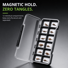 Ussuris Super Slim Magnetic Back Waterproof Fly Fishing Box
