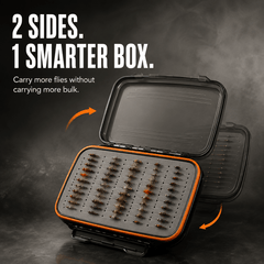Ussuris Two Sided Waterproof Fly Fishing Box for Nymphs and Streamers