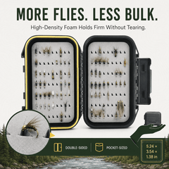 Ussuris Waterproof Fly Box for Fly Fishing Double Sided Foam Insert