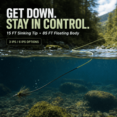 Ussuris Sinking Tip Fly Line Weight Forward Fishing Line, 3ips/6ips, 4/5/6/7/8 F/S