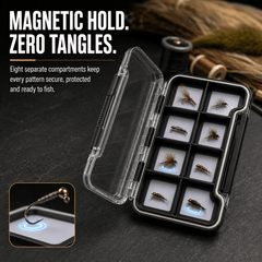 Ussuris Super Slim Magnetic Back Waterproof Fly Fishing Box