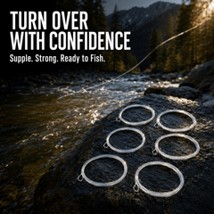 Ussuris Pre-Tied Loop Tapered Leader Fly Fishing Leader 6 Pack, 7.5FT, 9FT,Nylon Clear Fly Line Leader 3X 4X 5X 6X