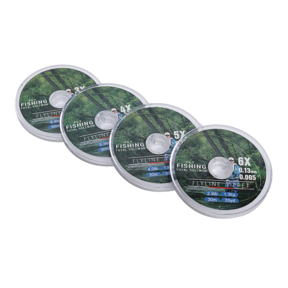 Ussuris Clear Nylon Tippet Line with Holder Fly Fishing Tippets Leaders Trout 0X 1X 2X 3X 4X 5X 6X 7X