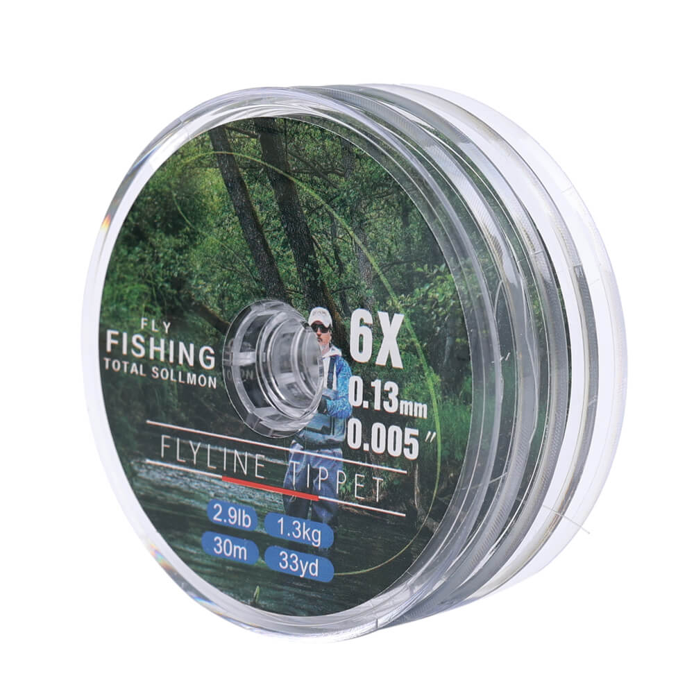 Ussuris Clear Nylon Tippet Line with Holder Fly Fishing Tippets Leaders Trout 0X 1X 2X 3X 4X 5X 6X 7X