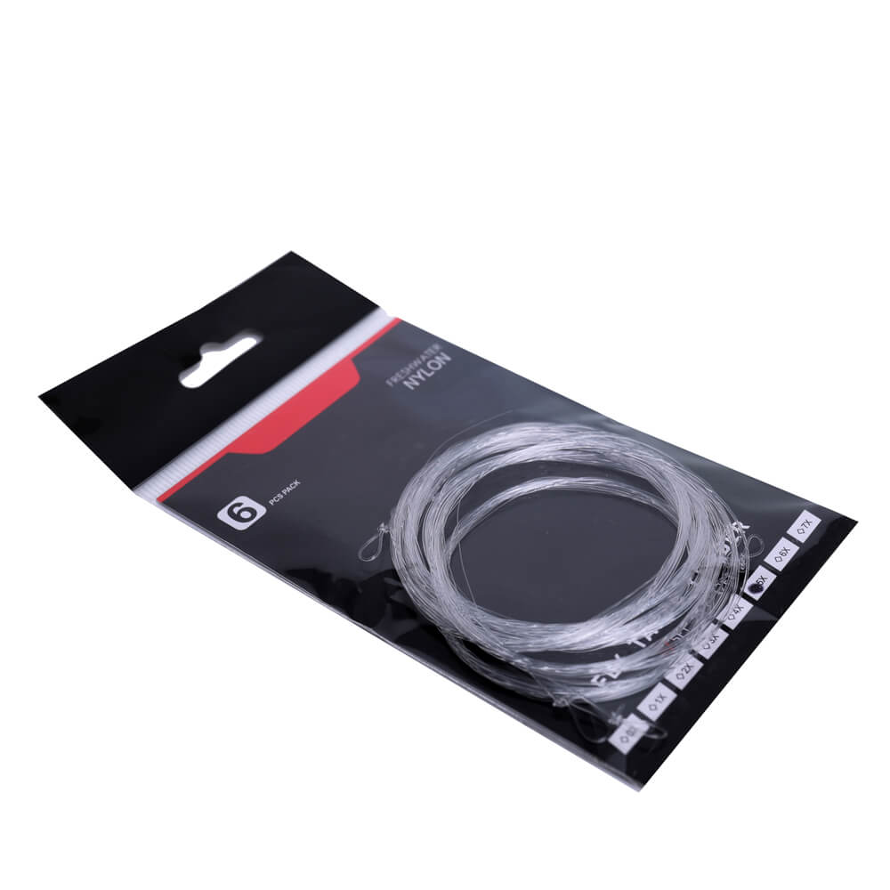 Ussuris Pre-Tied Loop Tapered Leader Fly Fishing Leader 6 Pack, 7.5FT, 9FT,Nylon Clear Fly Line Leader 3X 4X 5X 6X
