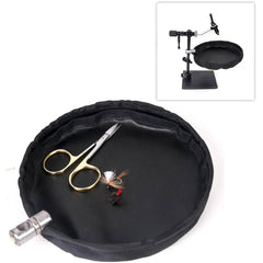 Ussuris Fly Tying Waste Basket with Magnetic Quick Release- Fits Most Fly Tying Vises for Easy Cleanup