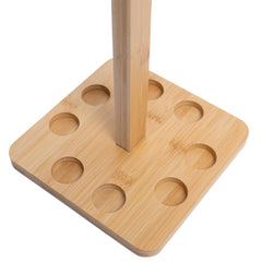 Ussuris Fishing Rod Storage Racks, 100% Bamboo Floor Stand Fishing Pole Holders for Garage of 8 Rods or Combos